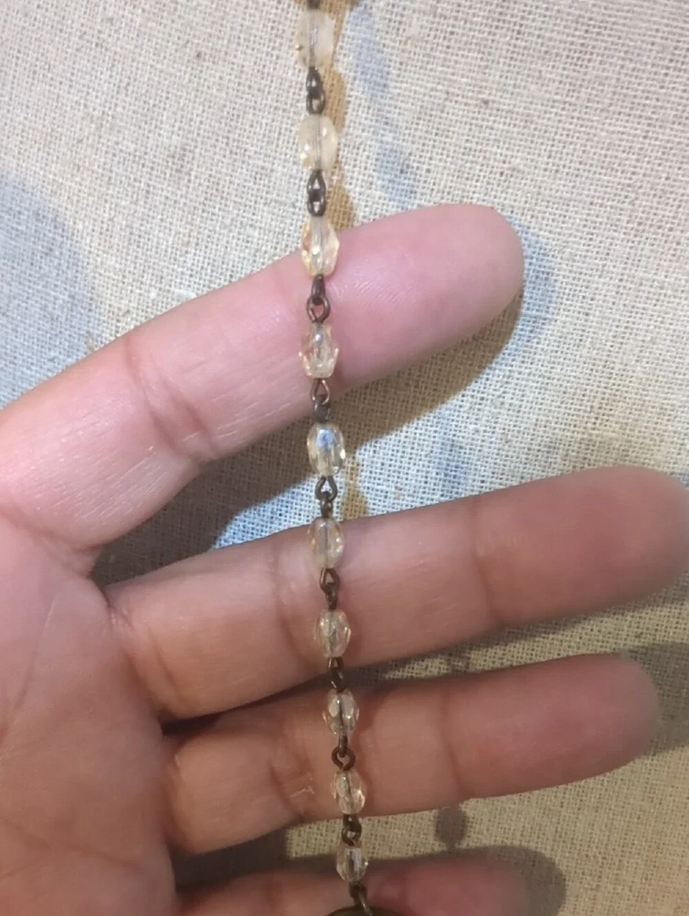 Julio Coin Long Gold-Tone Disc Pendant Necklace with White Drop
